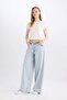 Palazzo High Waist Long Jean Washed Pants D0847Ax24Sm - 4