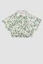 Crop Cotton Floral Short Sleeve Shirt Girl Child C4274A824Sm - 7