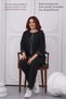 Plus Size Women's Spring Summer Two-Thread Combed Cotton Fabric Pants Blouse Black Double Mother Stone Set - 6