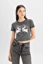 Coool Fitted Crew Neck Printed Rib Short Sleeve T-Shirt D1621Ax24Sm - 4