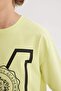 Oversize Wide Fit Crew Neck Printed Short Sleeve T-Shirt Boys C3903A824Hs - 8
