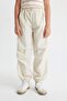 Girl's Gray Parachute Jogger Pants with Elastic Waist and Legs and Pockets D0646A824Sm - 4