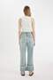 Straight Fit High Waist Folded Leg Ankle Length Jean Washed Trousers D0327Ax24Hs - 8