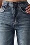 Mid-Waist Straight Leg Denim Trousers - 6
