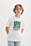 Crew Neck Printed Short Sleeve T-Shirt Boys D0431A824Hs - 3