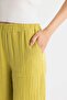 Wide Leg Muslin Trousers Basic Plain Wide Wide-Leg Pocketed C6492Ax24Sm - 5