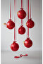Red Globe Foil Balloon - Metallic Shiny Red Globe Foil Balloon 6 Pieces