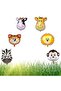 Safari Concept 2 Years Birthday Party Celebration Set; Number & Star Foil, Banner & Balloon Chain - 6