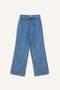 Wide Leg High Waist Belted Long Jean Trousers D2433Ax24Sm - 7