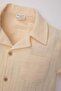 Apaş Collared Muslin Short Sleeve Shirt Baby Boy C5243A524Sm - 2
