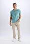 Slim Fit Narrow Leg Chino Canvas Trousers C2401Ax24Sp - 4