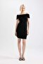 Bodycon Off-Shoulder Ribbed Camisole Long Sleeve Mini Dress D1171AX24SM - 3