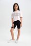 Girls' 2-Piece Set of Crew Neck Printed Short-Sleeved T-Shirt and Leggings C5361A824Hs - 5