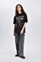 Oversize Crew Neck Printed Short Sleeve T-Shirt C3124Ax24Sm - 2