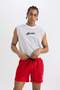 Fit Printed Short Length Sports Swim Shorts B5995Ax24Hs - 7