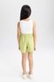 Pocketed Woven Tags Shorts Female Child Z8803A624Hs - 6
