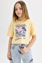 Crew Neck Printed Short Sleeve T-Shirt Girls B5171A824Hs - 4