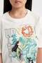 Girls' Disney Mulan Oversize Wide Fit Crew Neck Short Sleeve T-Shirt C5947A824Hs - 5