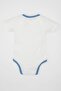 Baby Boy Newborn Baby Collar Printed Combed Cotton Short Sleeve Snap Body C2789A524SM - 4