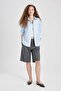 High Waist Bermuda Shorts C4547Ax24Sm - 4
