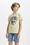 Boy's Crew Neck Printed Short Sleeve T-Shirt C6881A824Sm