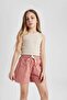 100% Cotton Pocket Woven Shorts for Girls Z8803A624Hs - 4