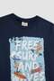 Boys' 2-Piece Set Printed Short-Sleeved T-Shirt and Sea Shorts C1218A824Hs - 4