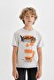Crew Neck Printed Short Sleeve T-Shirt Boys' C4659A824Sm