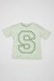 Baby Boy Crew Neck Printed Short Sleeve T-Shirt C0978A524SM
