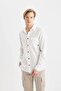 100% Cotton Regular Fit Pocket Long Sleeve White Shirt B5587Ax24Sp - 3