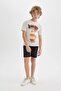 Crew Neck Printed Short Sleeve T-Shirt Boys' C4659A824Sm - 2