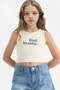 Crew Neck Printed Crop Tank Top for Girls C4717A824Sm - 3