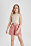 100% Cotton Pocket Woven Shorts for Girls Z8803A624Hs - 3