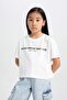 Crew Neck Printed Short Sleeve T-Shirt Girls' C4608A824Sm - 3