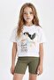 100% Cotton Disney Princess Crew Neck Short Sleeve T-Shirt for Girls C5944A824Hs - 3