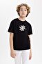 Boy's Short Sleeve Crew Neck T-Shirt - C1938A824SM
