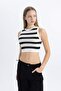 Coool Slim Fit Slim Fit Crew Neck Striped Knitwear Undershirt A8242Ax24Sp - 3
