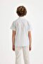 Polo Collar Short Sleeve Shirt for Boys C3073A824Sm - 5