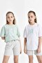 Relax Fit Crew Neck Printed 2-Pack Short Sleeve T-Shirt Girls B6703A824Sm