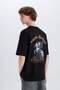 Oversize Wide Fit Crew Neck Back Print Short Sleeve T-Shirt C3631Ax24Sp