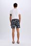 DeFactoFit Regular Fit Printed Flexible Textured Short Length Swim Shorts B5994AX24HS - 6