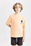 Boy's Oversize Fit Crew Neck Embroidered Short Sleeve T-Shirt C4045a824sm - 6
