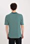 Boxy Fit Crew Neck Striped Short Sleeve Heavy Fabric T-Shirt B5910Ax24Sp - 6