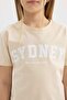 Girl's Crew Neck Printed Short Sleeve T-Shirt C7382A824Sm - 5