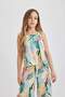 Girl's Patterned Strappy Blouse B5066A824HS - 6