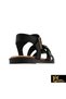 Women's Black Genuine Leather Sandals 505320345-1 - 5