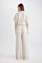 Linen Blend Pants Wide Leg Wide Loose Leg Basic Straight Double Pockets High Waist Standard Length C6021A - 7