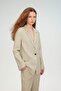 Loose Fit Double Breasted Lapel Button Blazer Jacket Z8276Az24Sm - 4