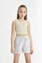 Crew Neck Striped Undershirt Girls Z7814A624Sm - 5