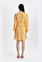 Marocain Long Sleeve Midi Dress with Peep Collar Floral Pattern C3386Ax24Sm - 8